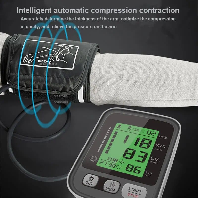 Digital Upper Arm Blood Pressure Monitor - Clinically Accurate