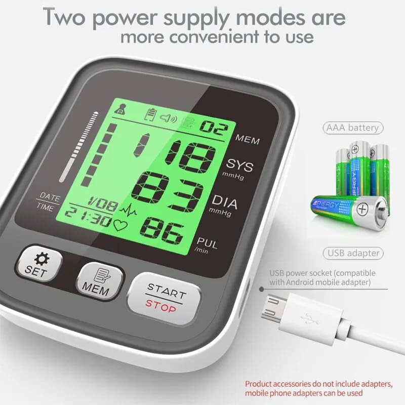Digital Upper Arm Blood Pressure Monitor - Clinically Accurate