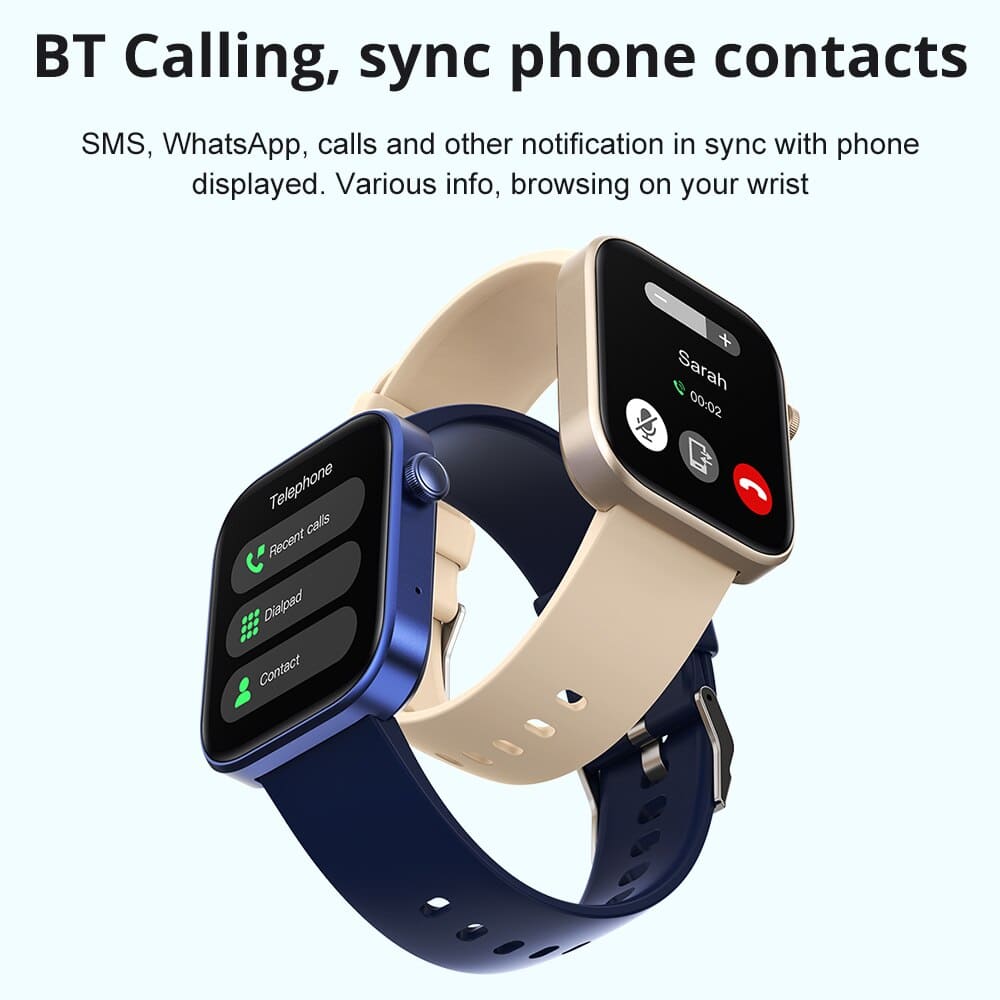 Smart Watch for Men Women Answer/Make Calls, 1.9", Heart Rate Sleep Monitor, Step Counter, 100+ Sports, IP68 Waterproof Compatible with Android IOS