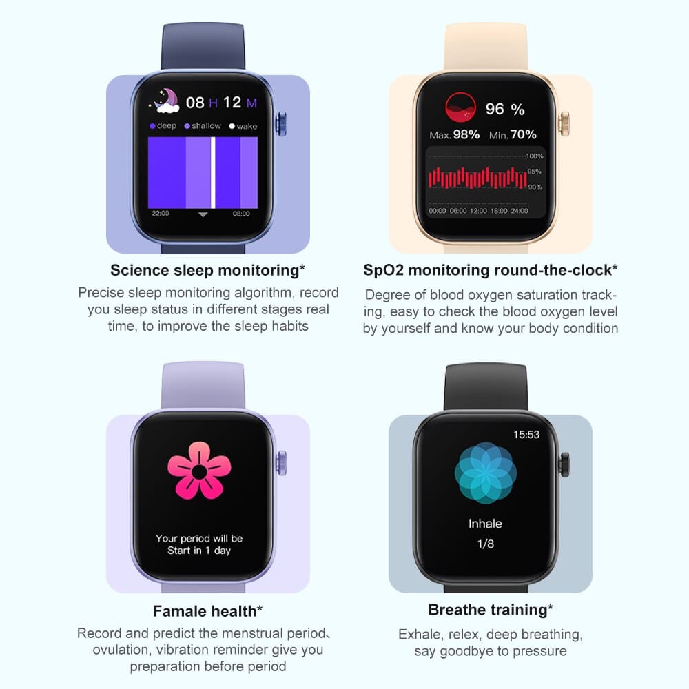 Smart Watch for Men Women Answer/Make Calls, 1.9", Heart Rate Sleep Monitor, Step Counter, 100+ Sports, IP68 Waterproof Compatible with Android IOS